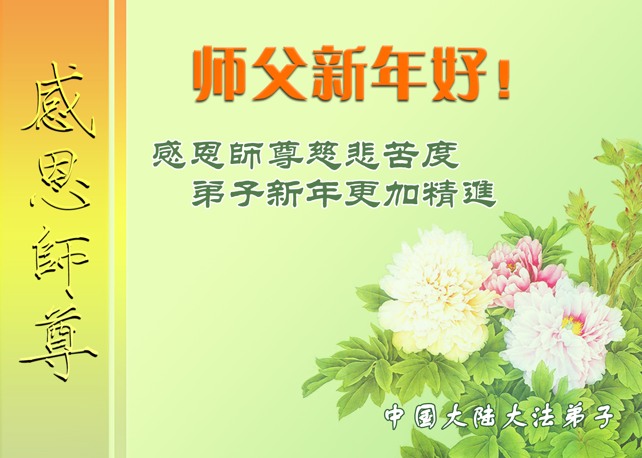 中国30省大法弟子恭祝师尊过年好