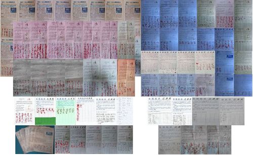 '河北秦皇岛市第二批4396人举报元凶江泽民的签名部份图片。'