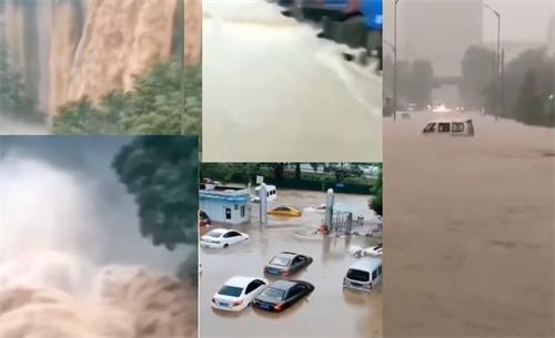 图：长江流域灾情不断，图为流域受灾情况。（视频截图）
