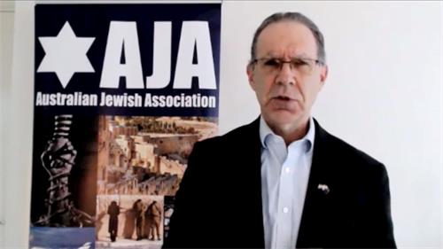 '图12：澳大利亚犹太人协会主席大卫·阿德勒（Mr David Adler）。'