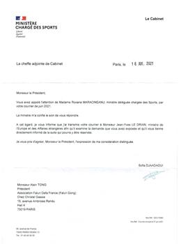 '图4：法国体育部的信件。'